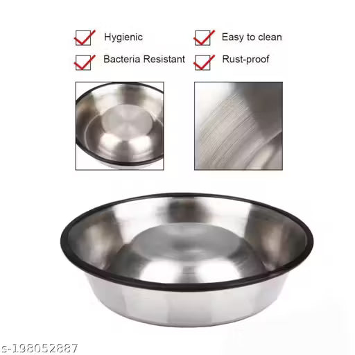 AUNOVA Combo Dog/Pet Bowl 750ml - Non-Skid Food Water Feeding Bowl for Dogs & Cats