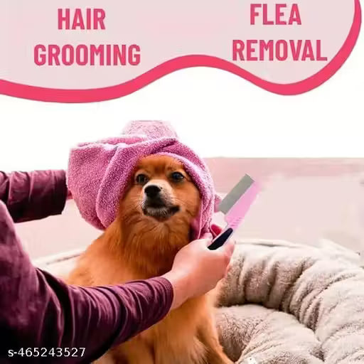 PET FUN - Dog Hair Remover Comb, Flea Comb, Shampoo Brush, Nail Clippers (MULTICOLOR)